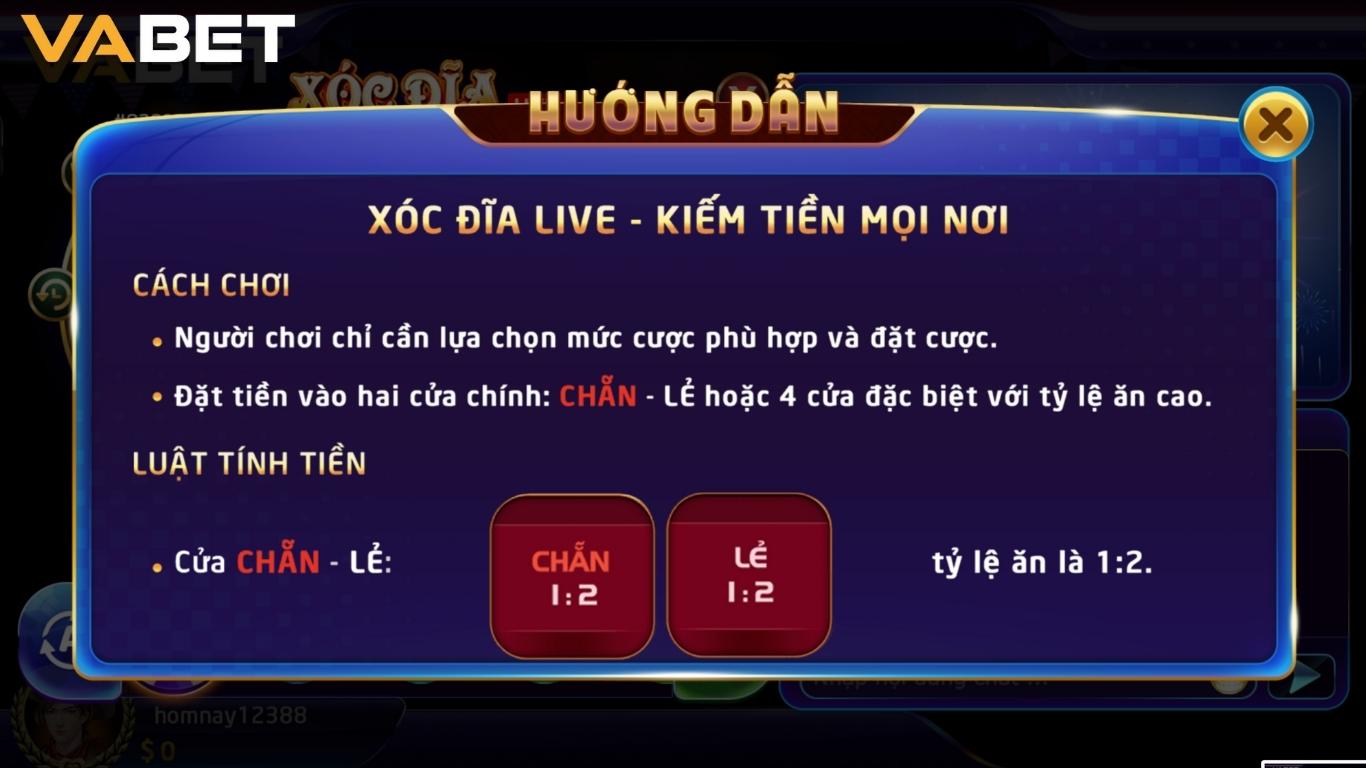 Cách chơi Xóc đĩa livestream Vabet cho người chơi mới