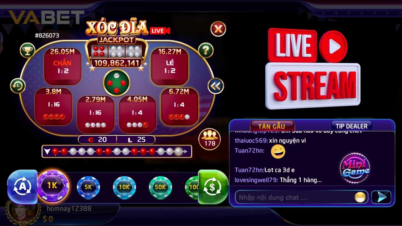 Giới thiệu vài nét nổi bật của Xóc đĩa livestream